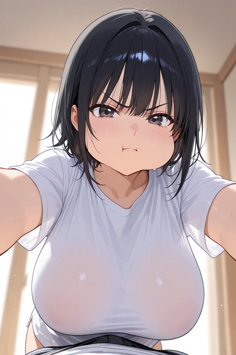 (best quality ,masterpiece、4K) , 40 year old Japanese woman:1.2,(Cheerleader)、Black Hair、Straight Long Hair、(Are crying:1.3、Displeased expression、Glaring:1.2)、(Raise your arms),(2Having sex with fat men:1.2、cum overflow:1.3),(),(slender、Small breasts、pubic hair:1.3)( ,penis:1.8),