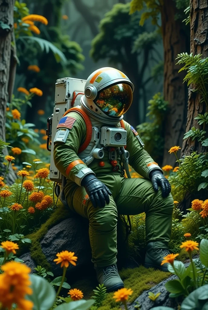 A moss covered astronaut