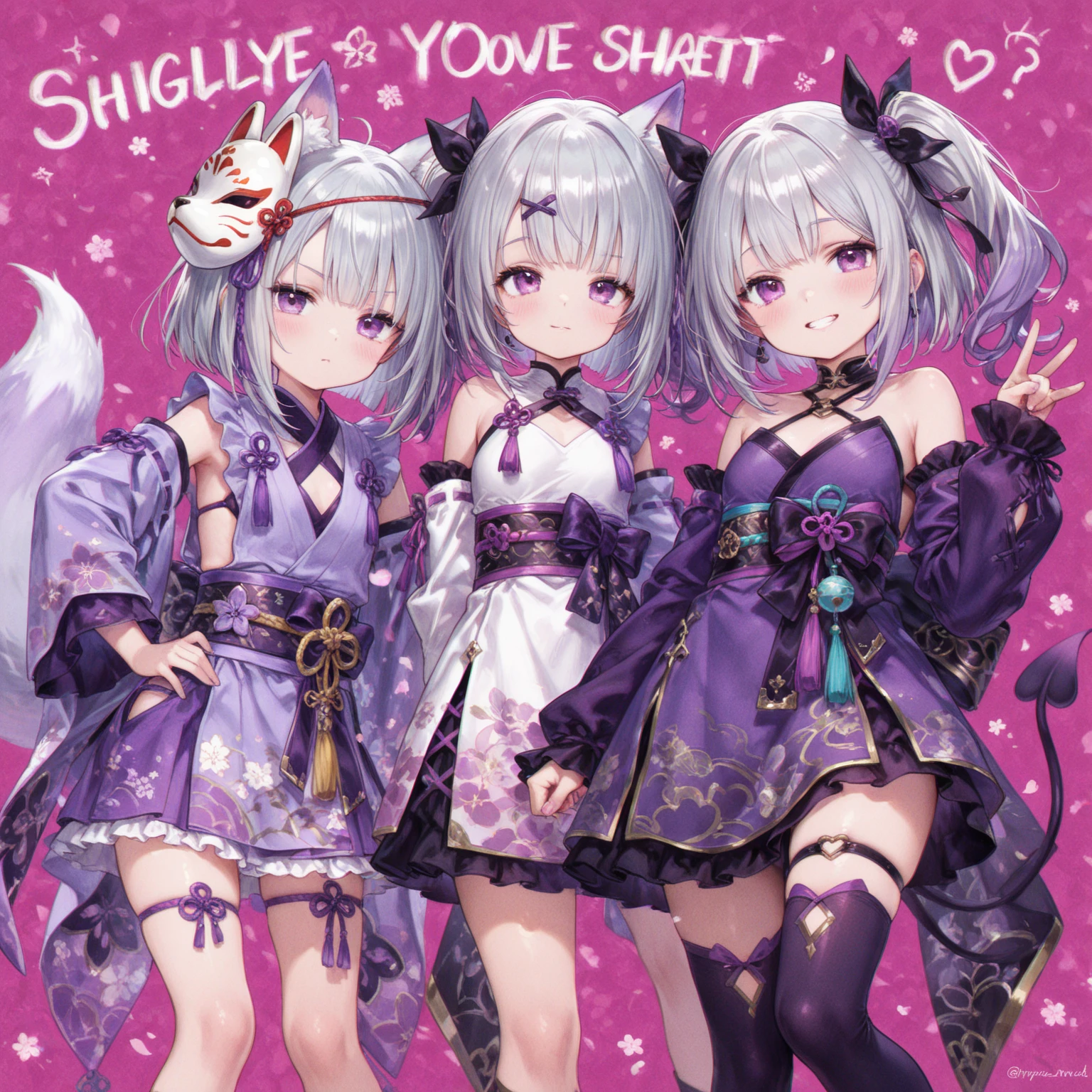((Brown Hair)),((Braided Short Hair)),((had black eyes)),A slight red tide,(With bangs),(Lace-up Costumes:2.0),(Rabbit illustration:1.5),(Rabbit ears:1.75),(Cute pose with both hands:1.2),(Active movement:1.5),(Sexy One Piece Dresses:1.25),(garter belt),(Fluffy fur decoration:1.2),(Slim pants),(Eye size:1.5),(your eyes are shining like stars:1.25),(Cute and pop worldview:1.7),(Soft Light),smile,(white, pink, Light purple, Blue and Yellow:1.7),(Browsing Caution:1.5),