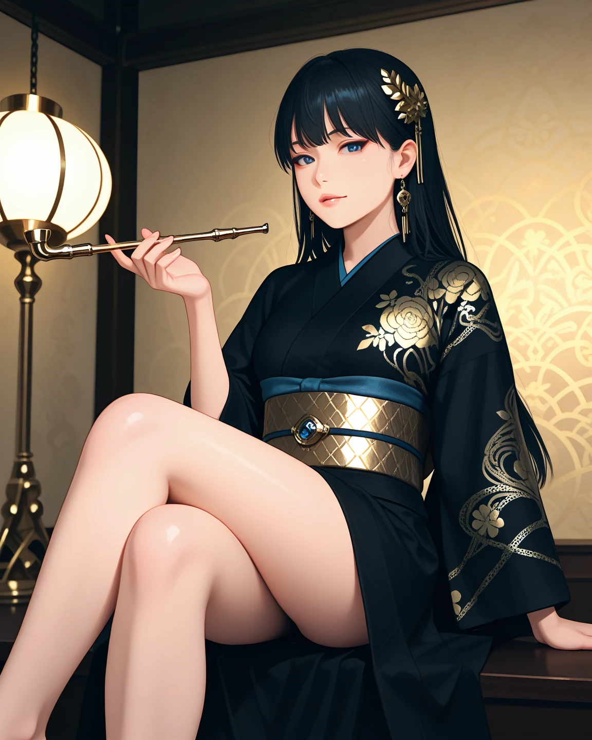 best quality, masterpiece, cinematic lighting, intricate, simple background, detailed face, full body, (outline:1.2), (popart:1.3), lineart, , , 1girl, sitting, hanfu, skistyle,, ,
