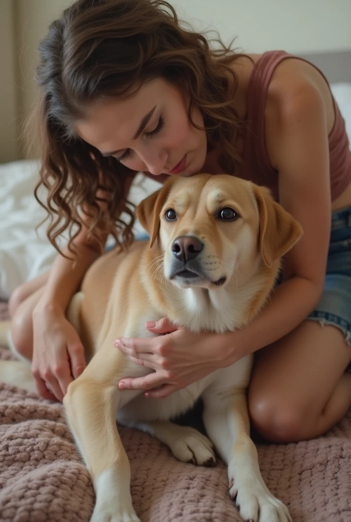 Girl and boy in doggy style position sex