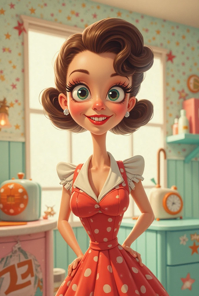 Crie imagens criativas e surpreendentes demonstrando o estilo de ((Poster style pin-up)), hiper-realista, 8K, cores vibrantes, clear and sharp image