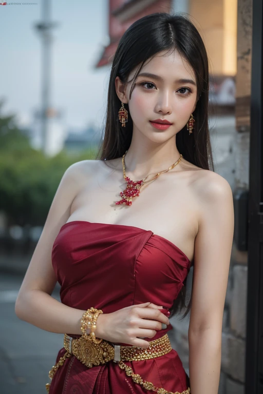 1 female, Beautiful Japanese actresses, Age 25, Double Eye,mile, Detailed face, Big earrings,Large Necklace, Flashy makeup using red eyeshadow,light brown delicate middle cut hair,The tips of the hair are wavy,Classy hairstyle,Fine grain,Slender actress, Large breasts, valley, Small hips, Side Bust Barbosa), Sexy silk embroidered mermaid dress:1.2), break long black hair, BREAK ceremony, Red carpet, Official Art,Highly detailed CG Unity 8k wallpaper, (masterpiece:1.0),(highest quality:1.0), photo shoot, 8k, Browsing Caution, High resolution, Kodak Portrait 400, Film Grain, Lens flare brilliance,Show Viewer, View from the front