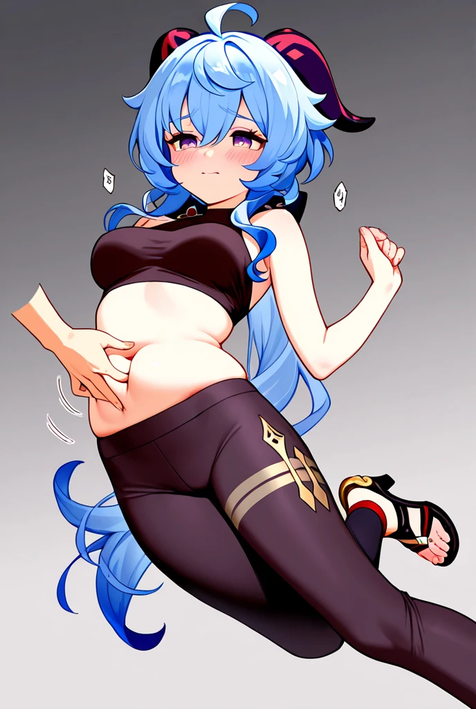 nsfw (1girl, gradient hair very long hair multiple braids, cyan eyes, flustered) (digital) (crossed legs indian style in detailed volcano, (bodysuit under clothes, saruei, no underwear, nipples exposed, squirting orgasm, )) , best quality, cum on chest, small breast, chibi anime, insert into crotch, tongue out, drool.