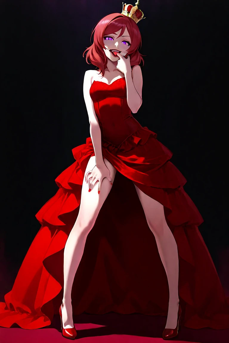 in style of Santiago Caruso,in style of Aubrey Beardsley,in style of Hans Hartung,in style of Alan Lee
gravure_pose,(1girl,character conceptual design,half body),hands on the ass,bent_over,silver around the neck sequined evening dress long dress (very formal),from the front,incredibly red long hair,one arm up pose,skin depression,film lighting,multi-bundle bracelet,leg straps,dynamic action