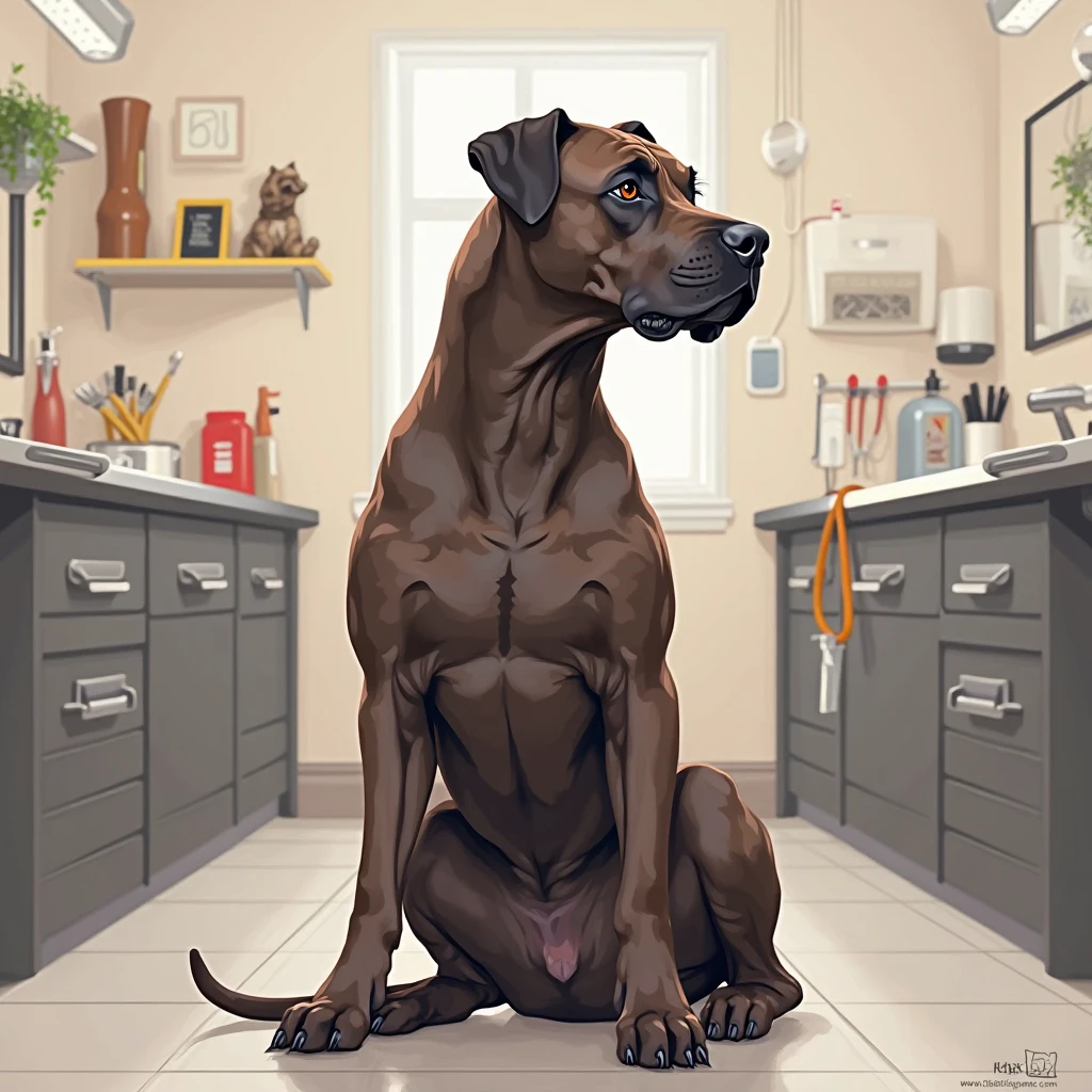 NSFW (nude) (Velma Dinkley (human) sparse pubic hair) full body, fucking (Scooby Doo, four footed Great Dane dog with dog penis) on a deserted beach