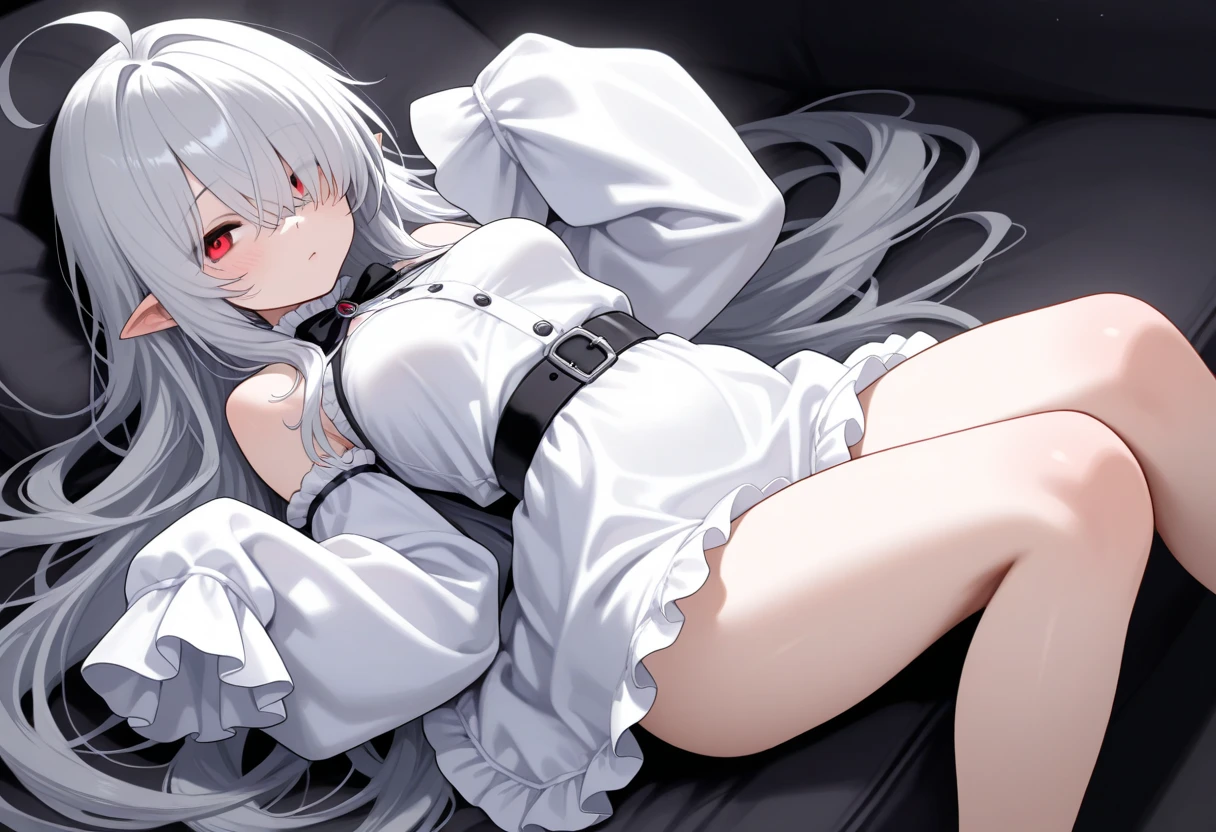 nsfw,1girl and 1boy,best quality,very aesthetic,,8K,Highest quality,masterpiece,Highest quality,anime girl with white hair and black ears and a black dress, ahegao, anime girl with cat ears, , ahegao face, girl with cat ears, cute anime catgirl, loli, Ecstatic expression, white haired deity, , lolish,Virtual Youtuber, cleavage, bottomless,(1man and 1woman, having sex:1.8),missionary position,pussy juice,penis,steam,lie on back,drool,bed room,ass pov,spread legs, legs up