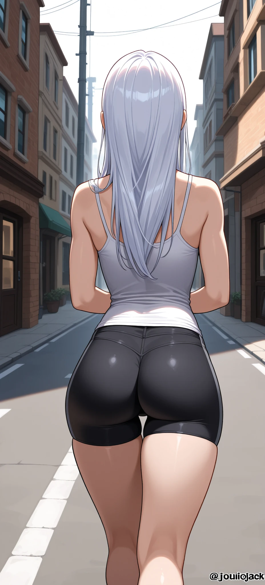 score_9, score_8_up, score_7_up, cowboy shot,
source_anime, 1girl, petite, animal ears, animal ear fluff, medium hair, grey hair, bangs, halo, cross hair ornament, <lora:Smooth Anime Style LoRA XL:0.85>, no panties, pussy, ass, 1boy, muscular male, large insertion, large penis, thick penis, deep penetration, vaginal, shiroko \(blue archive\), hoodie, pantyhose, panty pull, panties under pantyhose, wet panties,
cleft of venus, puffy pussy, <lora:RE-Large Insertion XL V0.2:1>, motion lines, trembling, spread ass, leaning forward, sweat,
standing, railing, cityscape, wide shot, night sky, night, dark, park overlooking city, outdoors, dim lighting, from side,