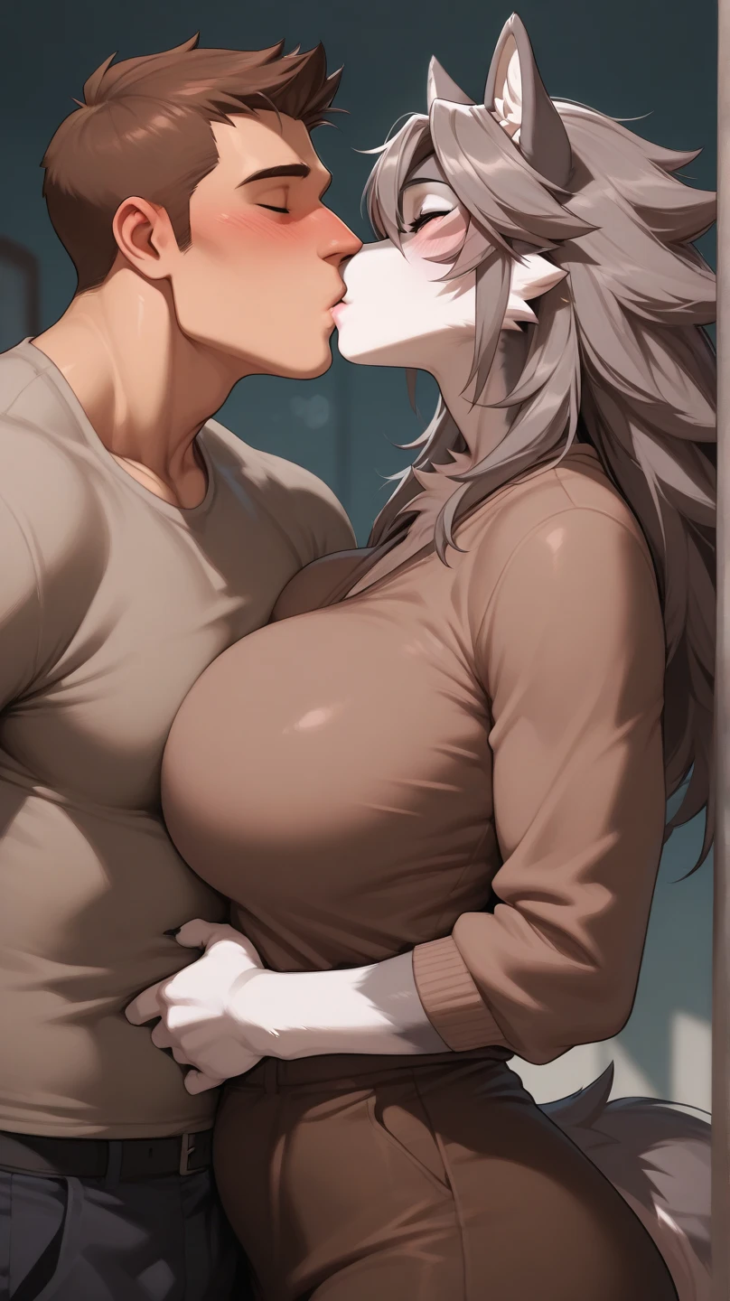 nsfw, nude, (masterpiece, best quality, unity 8k wallpaper, highres), ambient light, (ultra-super-beautiful-detailed hair face kind-eyes skin, very slender:1.5, perfect arm and hands, perfect anatomy), BREAK solo, 1milf, slut,mirajane,1 girl, Hold your butt、arms around the neck、((hugging a man:1.3))、(woman looking back:1.2), penis