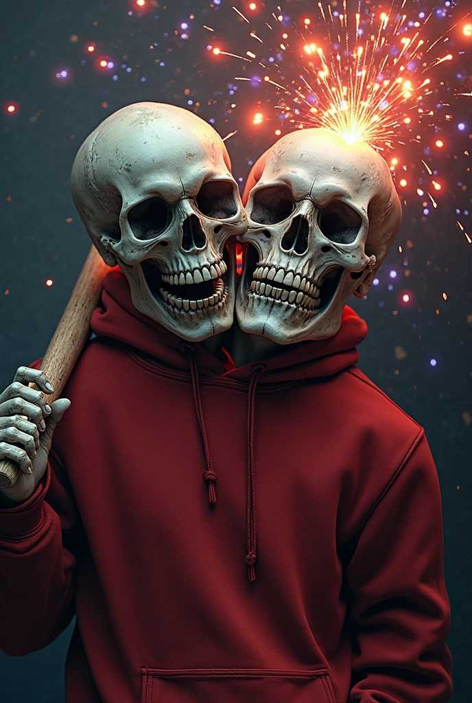 photo of creepy shirtless manly clown laughing at camera, rainbow hair, blood, selfie, leaning forward, extreme close up, horror, obscure, dark, sinister, shock art