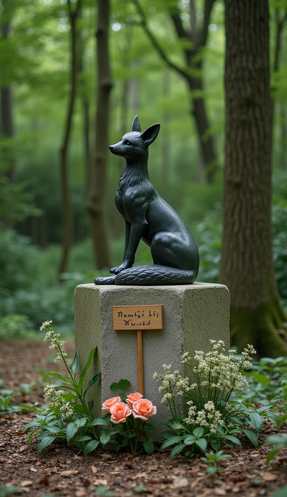 lapin de paque en sculpture en marbre noir, nu dans la forme d'une belle fille, high gloss black marble, beaucoup de détail, dans un jardin fleurit