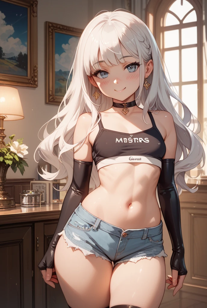 ganguro, gyaru, gyaru makeup, dark skin, street, long hair, blonde hair, twintails, black bikini that says blacked on it, sports bra, panties,
, adult, queen of spades symbol, queen of spades symbol tattoo on crotch, grin