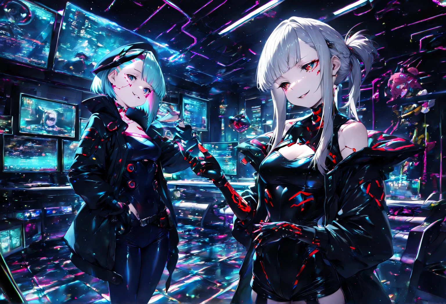 random hair color, random style hair, random dress, random beautiful face, slim body, random eyes color, random dress color, real emotion, random moves, random words, random style, random story, random world, random color, glitch environment, live facial expressions, realistic physics, real emotions