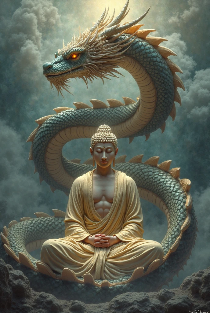 Muchilinda naag and buddha in nepal