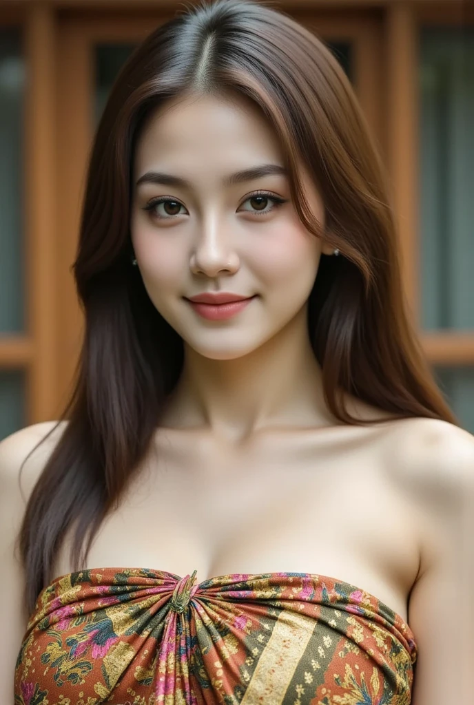 (sfw:2.0),high resolution、Real、8k、23 years old、1 female、Beautiful symmetrical body、Noble golden robe、(A girl with a large vibrant flower tattoo on her chest)、Long Hair、(Enthusiastic:1.1), (young woman:1.1),Big Eyes、Droopy eyes、 sharp, (Upper body portrait:1.5)、(perfect body:1.1), Realistic, True Shadow, 3D, (Temple Background:1.8)、A fleshy body、plump body、Perfect proportions, Two-tone lighting, Low ISO, White balance, Large Diameter, 8K Original, Highly efficient subpixels, Subpixel Convolution, Luminous Particles, Light Scattering, (Graceful features), (Perfect face), Dynamic Angle、((Skeletally correct body))