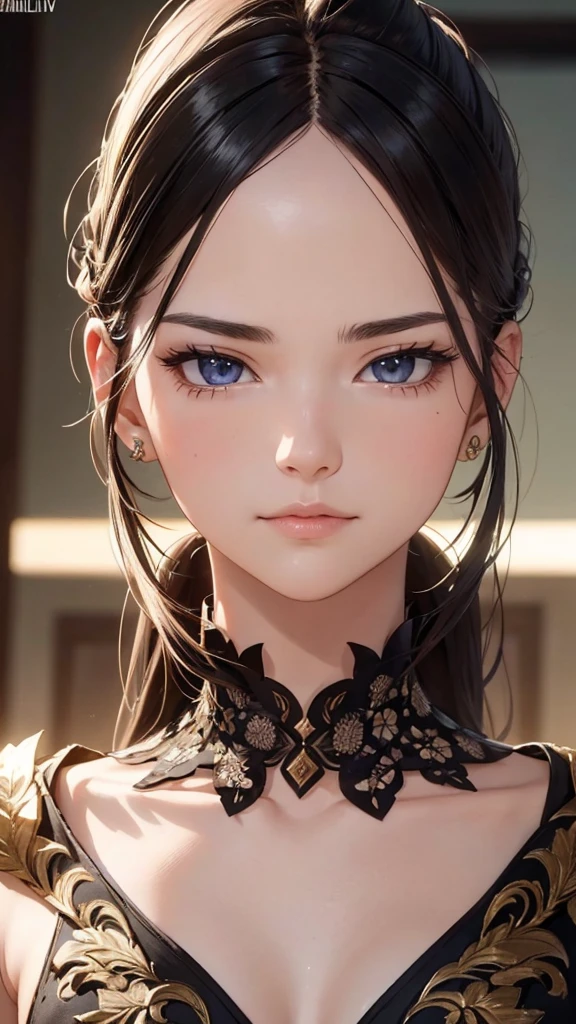 (((yor_briar))), 1girl, solo, spy_x_family, black_hair, long_hair, red_eyes, bangs, hair_netween_eyes, [black_dress], hairband, indoors, holding_knife, blood, jewelry, white_coat, classical, formal, adult, serious, evil, excited, (official art), fantasy, masterpiece, best quality, (highres), absurdres, 4K, 8K, 16K, beautiful face, beautiful body, symmetrical face, gorgeous, deep eyes, realistic shaded, stunning, intricate, hyper-detailed, highly detailed, sharp, smooth, sharp focus, realistic, anime, manga