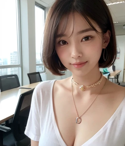 highest quality, Very detailed, masterpiece, 1 person,woman,(((完璧なwomanの体))),Very beautiful face, Very beautiful body,Gentle expression, Very beautiful eyes,(Perfect Makeup:1.1),Fashion Model,Short Bob Hair,Shaggy Hair,Hair Bun,Chestnut Hair:1.3, Very thin body,Smart Abs,Striped long dress,necklace,anklet,Elegant pumps,A kind smile,Upper body portrait,(Shopping street background:1.3), (Shiny skin),(Earrings),