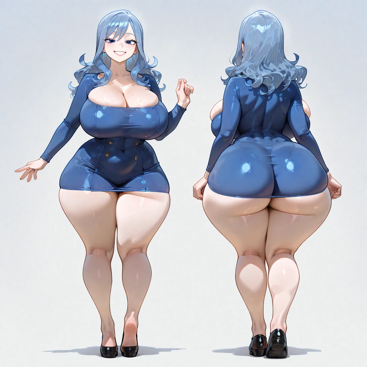 (Same character, front, side, back), (full body), generative front view, generative side view, generative back view, 3 view, nude female, extremely detailed, character reference sheet, black background, ((Nude Human Torso)), Extremely huge breasts, wide hips, huge ass, puffy long nipples, large thigh gap, (tmasterpiece, hiquality: 1.1), Maternal, porcelain skin, sparkly skin, full nudity, NSFW, thick thighs, curvy body