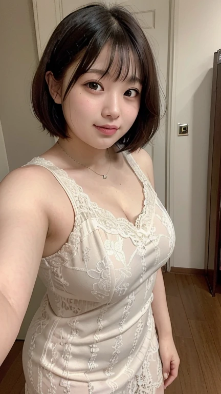 ((Highest quality)), ((masterpiece)), (detailed), Perfect face masutepiece, Best Quality, Illustration, Ultra-detailed, finely detail, hight resolution, 8K Wallpaper, Perfect dynamic composition, Beautiful detailed eyes, Medium Bob Hair, very Small breasts 、Natural color lip, Bold sexy poses,20 years girl、Cute、sexy shot looking at camera、wide angle、gravure、full BODY、