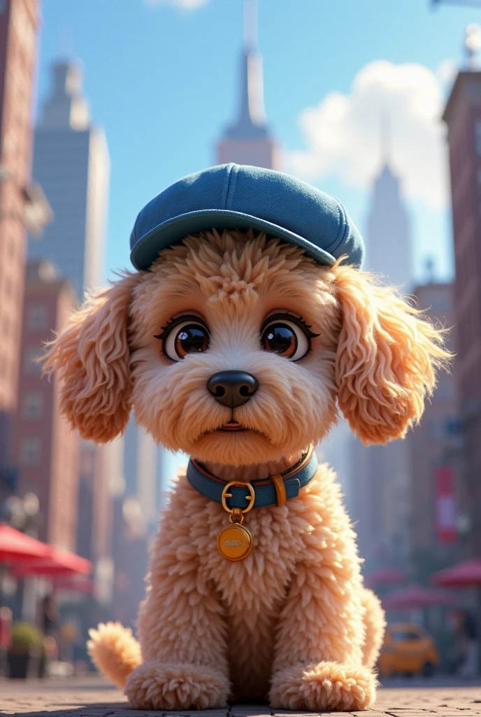 obra-prima, alta qualidade melhor qualidade, Pug puppy with sunglasses in front of Hollywood sign