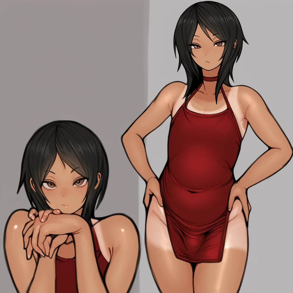 (masterpiece, 32K ultra HD animation, super detailed images, perfect anatomy, NSFW-14),
((miki, fully nude)), solo, table top, mature woman,
(black hair, short hair, light blue ribbon, short ponytail, blue eyes, blushing, mouth slightly open, smiling),
glamourous body, (big breasts: 1.4, realistic small areola, realistic small nipples), beautiful hands (four fingers, one thumb), wide hips: 1.2, big ass: 1.3, (showing off realistic pussy, accurate and detailed), realistic anus,
(lying on back, sexy pose, legs wide open), (side view, shot from below), full body shot,