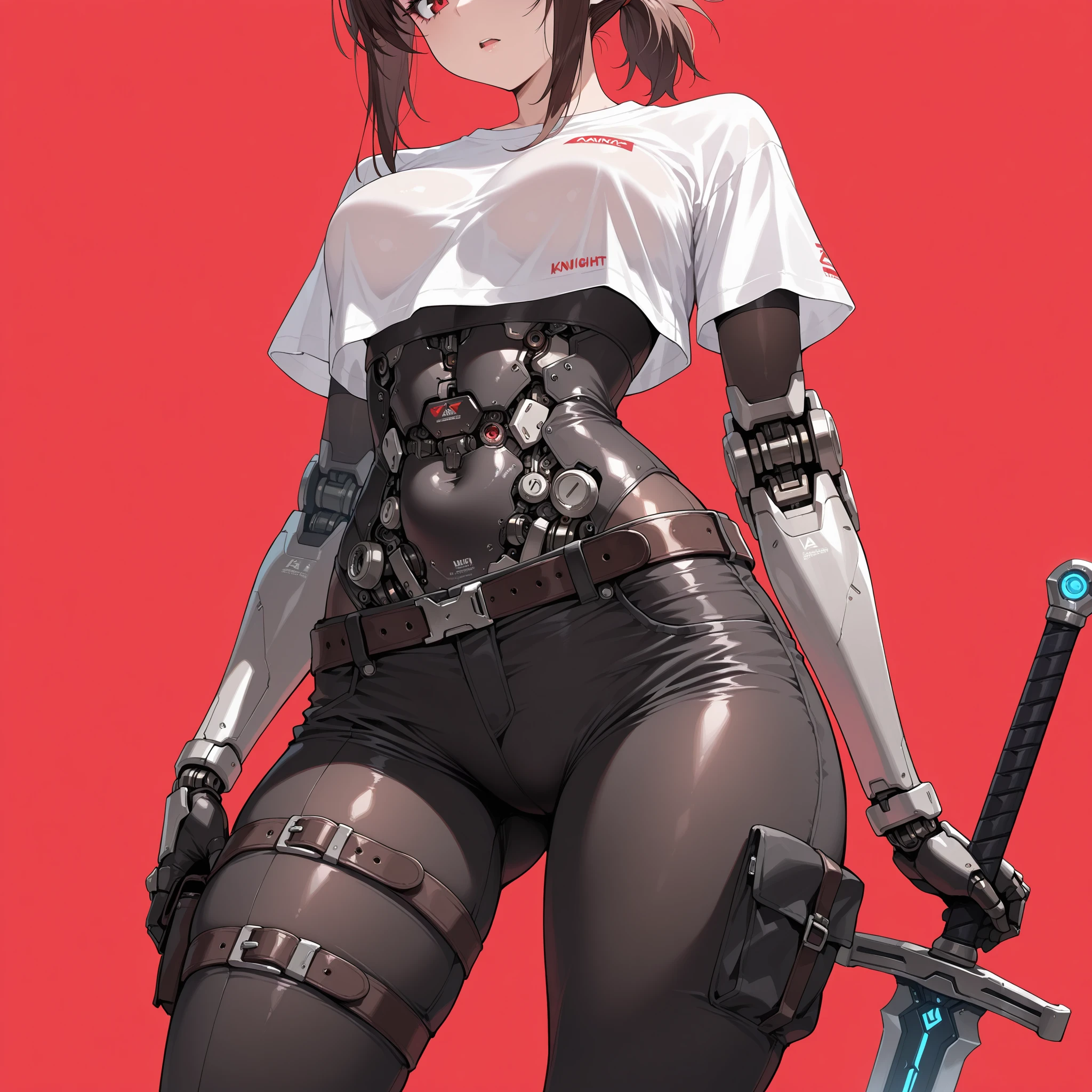 kardia, 1girl, solo, standing, armor, helmet, faceless, thighhighs, gauntlets, knight, visor \(armor\), plume, wide hips, heart, looking at viewer, facing viewer, ((heart))