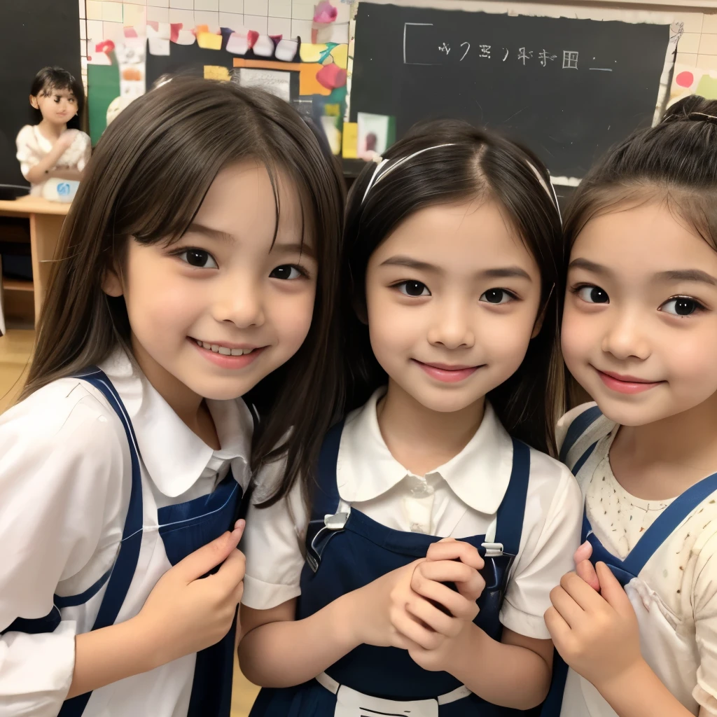 (((very small 3 )))、((Super cute 人気アイドル 、Super cute , little elementary school girls in one picture ))、(masterpiece). perfect , beautiful , Nice, enchanting 'Smile、(( small 3 photos of 4 people in 1 high-definition full body))、((Short-haired idol poses))、gap invi、super cute junior idol、4. S size , Short idol、full body、baby-faced idol that looks real、((perfect leotard 、flat chest))、(( perfect perfect ))、(( flat chestレオタード ))
