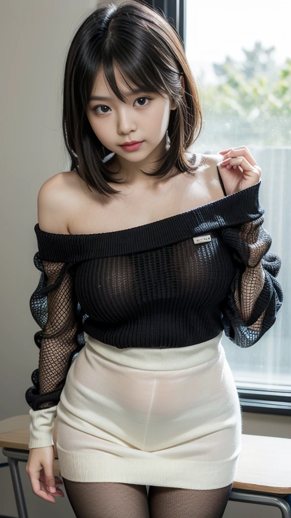 (masterpiece, Highest quality, Very detailed, Best Shadow:1.2), High resolution, ((Cinematic Light)), Hyper Detail, Dramatic Light, Intricate details, Dynamic Angle, (Highly detailed CG Unity 8K wallpapers:1.2), Shyness,
((masterpiece)), (Very detailed), (Very detailedUnity 8k壁紙), (Realistic skin), (Realistic pictures, Realistic, Realistic), Beautiful Japanese Women, Narrow side, (Sheer dark grey knit dress:1.4),ニットのしたの赤い下着がSee through, Beautiful Hair,Silver Hair, Medium Hair,Beautiful Face, Delicate and beautiful eyes, smile,Beautiful legs, See through,High angle shot,A gesture of trying to show off your underwear