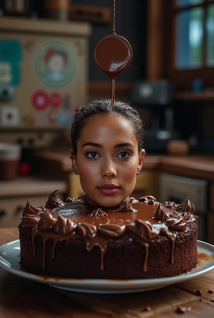 (a beautiful detailed art piece:1.2),(highres,4k),(photorealistic,realistic),(dessert,cuisine),(gelatin,milk,condensed milk),(rain,shower,chocolate),(vibrant colors),(soft lighting),(close-up view),(delicious,tempting)