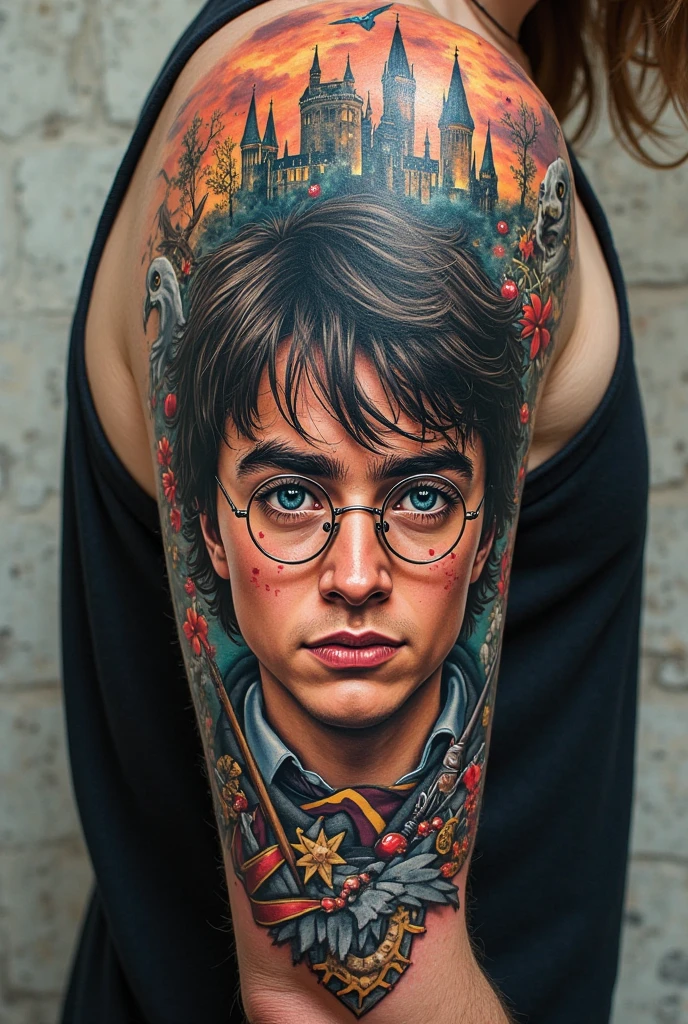 Tatuagem dos marotos de Harry Potter realista
