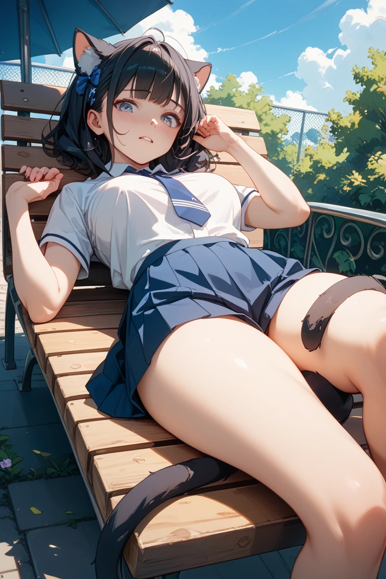 girl with、White underwear