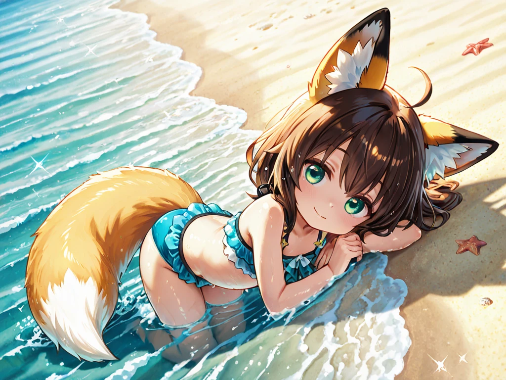 top-quality、​masterpiece、Cute cat、swim wears、huge tit、