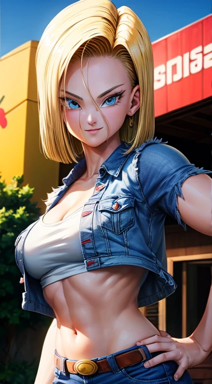 Dragonball Z: pitite girl; fighter, super sayan, torn clothes, NSFW