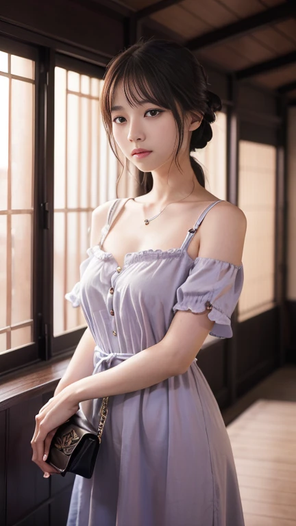 Best quality,masterpiece,ultra high res,(photorealistic:1.4),1girl,shoulder,charming,Looking at the camera,