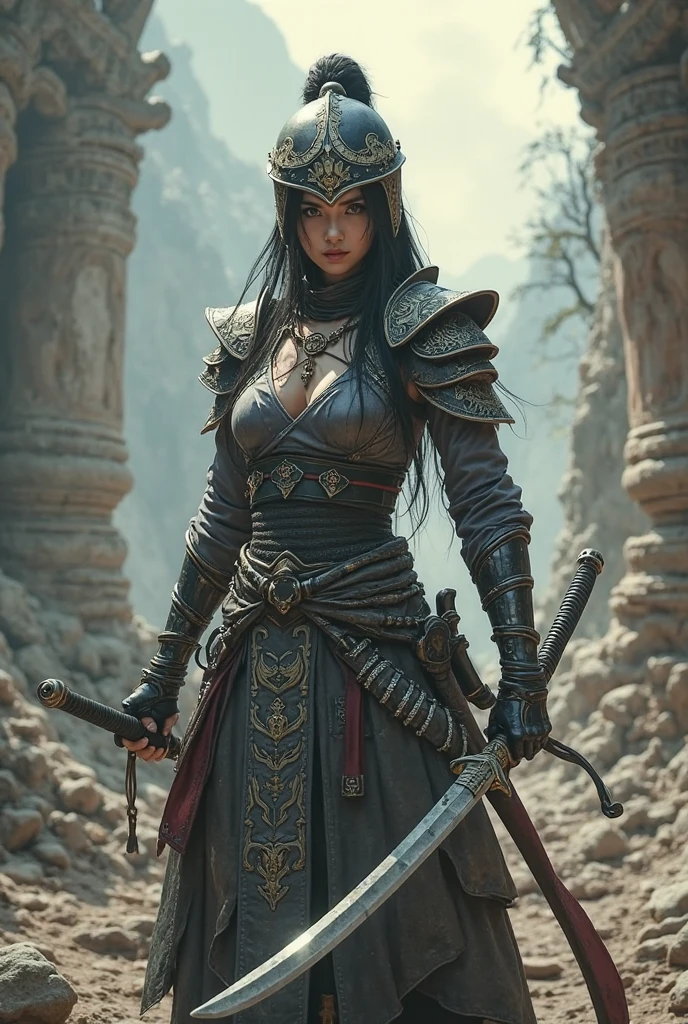 1119141279 She had always dreamed of being a warrior, dark fantasy style, 80s, cinematic