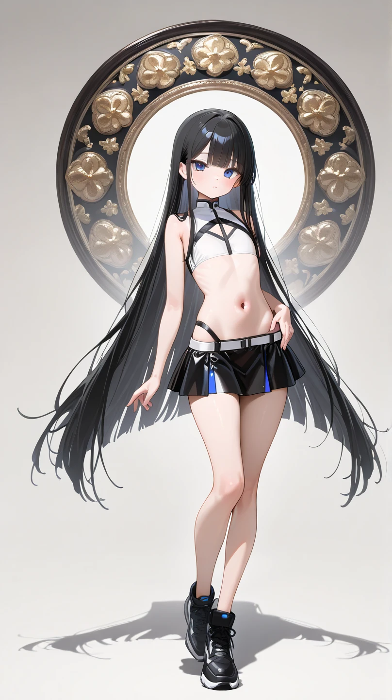(((bikini、Multiple Views, Detailed character sheet,Pose Model Sheet,whole body、)))2D, masterpiece, highest quality, anime, Very detailed,、 Purple eyes, Black Hair, Hair between the eyes, Hair Clip,,flat chest、bikini, Thin body、Snow Ornaments、Sima Shenxue、bikini、

