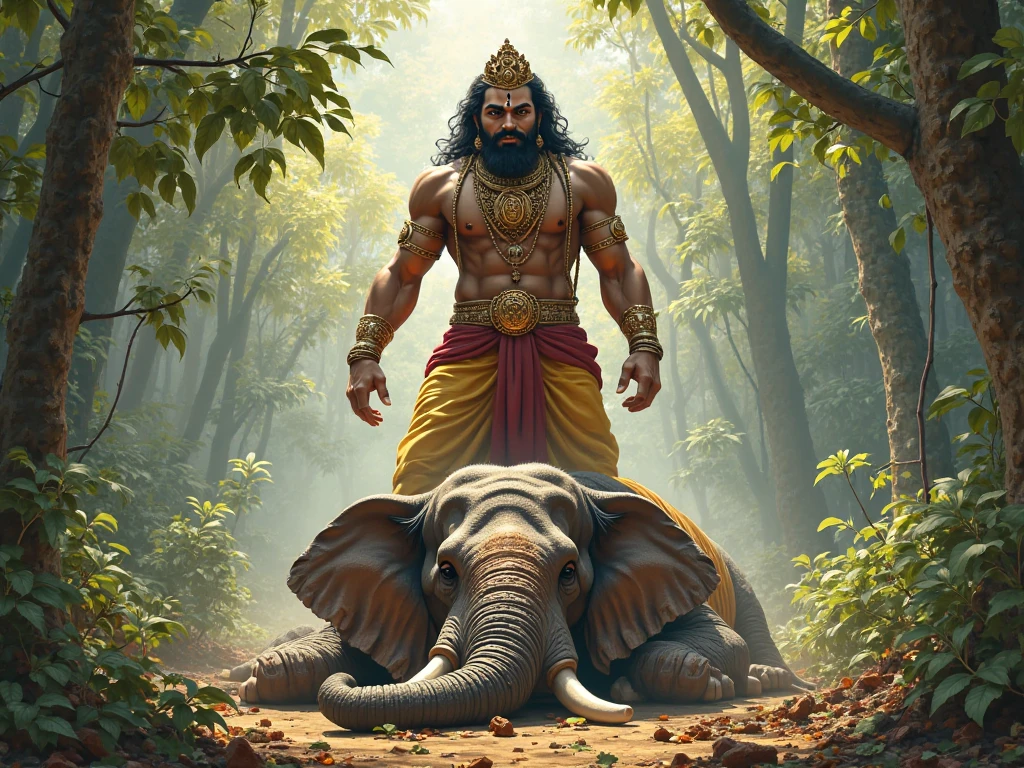 bheem with elephant 