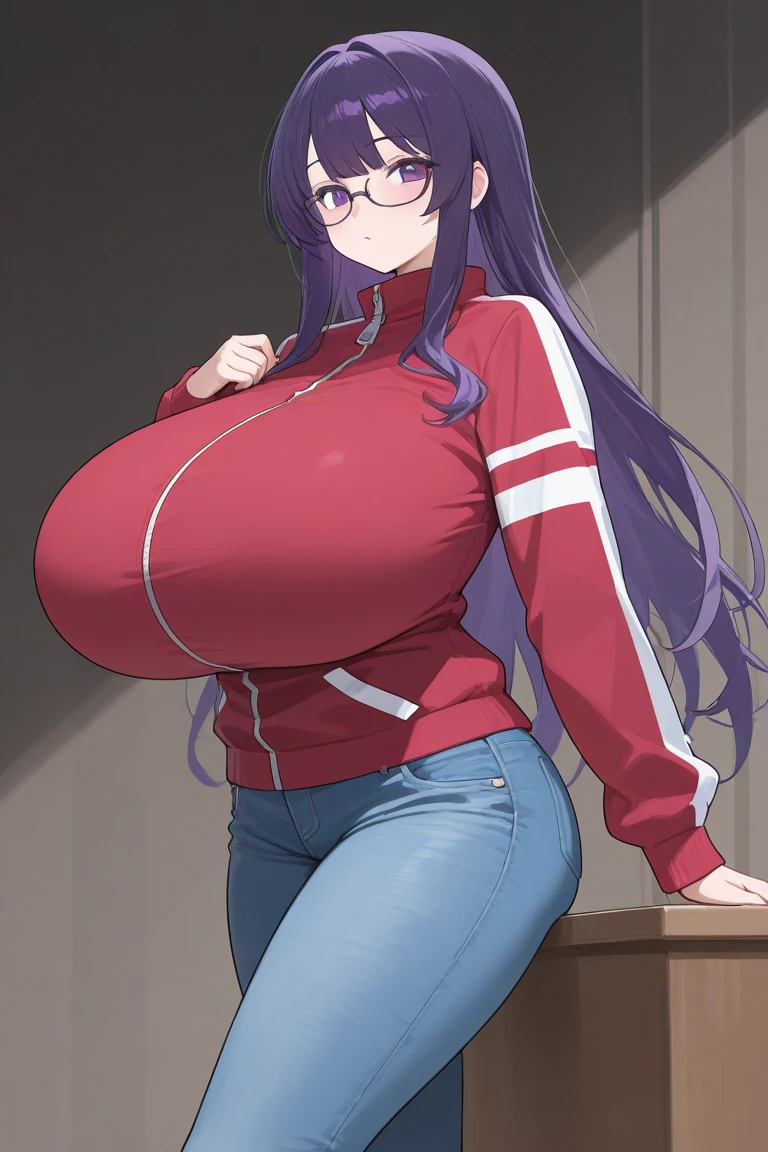 one woman, wolf girl, wolf ears, wolf tail, violet hair, strong, firm body, thick thighs, big breasts, muscular arms, casual clothes, sfw, sexy, full body, masterpiece, highly detailed, tall woman,