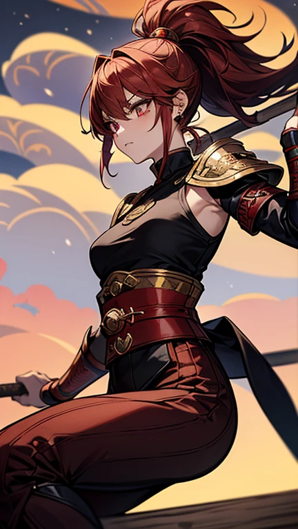 (masterpiece, 4K ,Super detailed:1.2), (anime:1), (Perfect quality), (((Adult body))), ((Swinging a big sword, Combat Ready)), The whole body is shown, Looking at the viewer, Big body, Gladiator, boyish, short hair