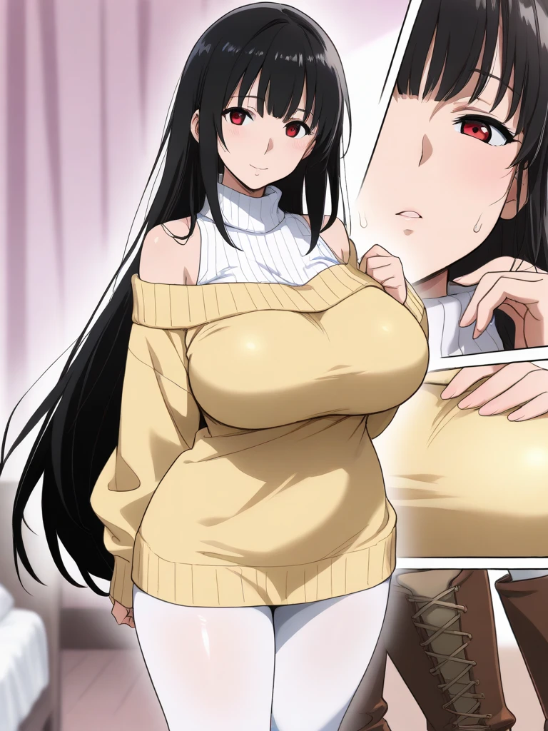 Cute mommy,busty mature women,plump, chubby, fat,realistic skin, realistic breast,muted colours, cold lighting, pale white skin, Nude, mature women,black hair, long hair, (hair over one eye:1.4), Messy hair,straight hair,hair between eyes ,sleepy eyes ,beautiful,pucker lips,smeared lipstick,charm,pubic hair pussy,dense pubic hair