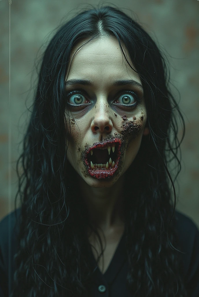 score_9, score_8_up, score_7_up, score_6_up, score_5_up, score_4_up, realistic style, photo, photorealistic, high detail, (sharp), (horror photo), cowboy shot, hideous witch, demon, (scary creature), scary face, pale skin, ugly face, demonic gaze, vampire fangs, looking at viewer, (graveyard background), night, (pitch darkness), dim moonlight, (great facial detail)