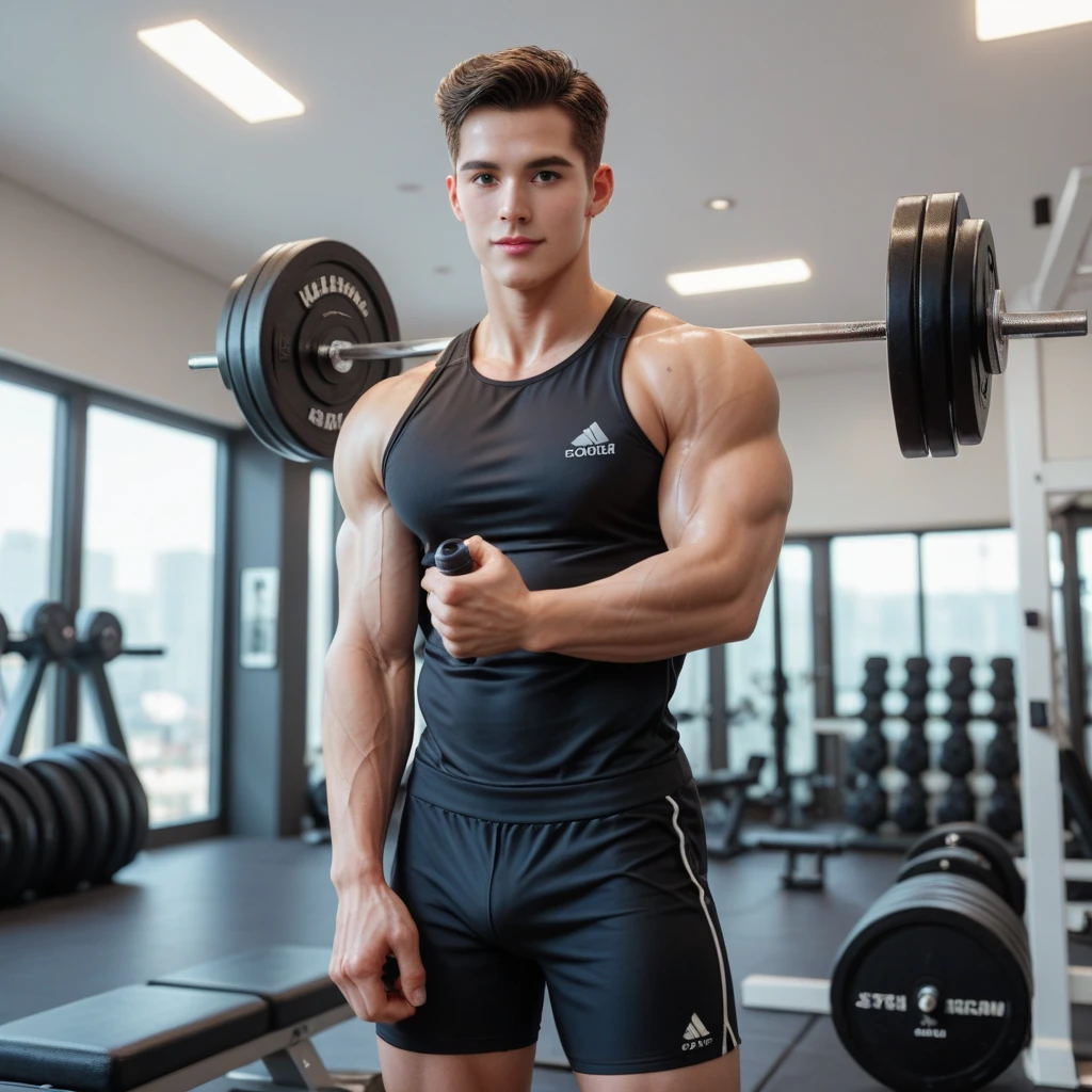 GYM BACKGROUND FITNESS BOY 3D BACKGROUND