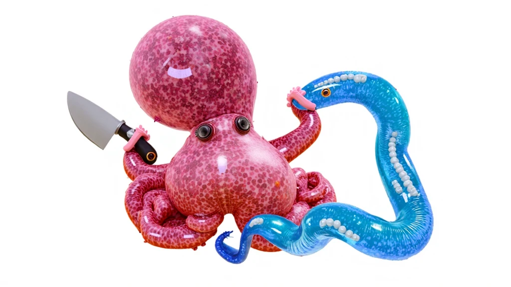 nerdy adult {on bed} {multicolored hair} {dripping slimy tentacles} bottomless