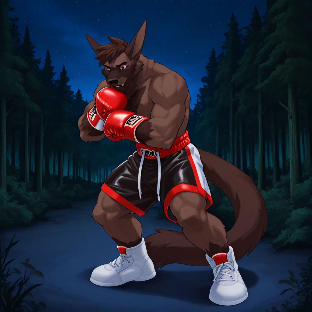 Teenager mid transformation into werewolf, concept art, masterpiece, tail, high quality, feet, dark nipples, human face, snout, pecs, red jock outfit, pain, lockerroom, all fours