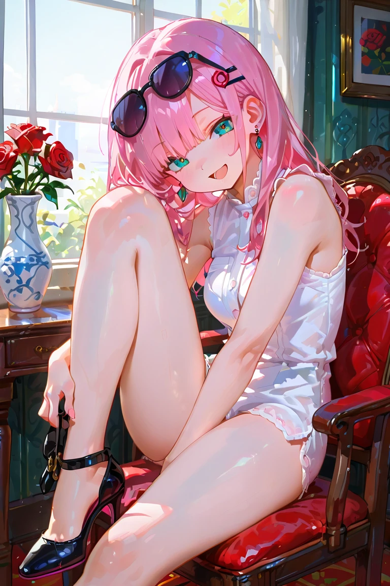 masterpiece), best quality best, expressive eyes, perfect face, beautiful picture, best quality best, Cute , bedroom, With pink hair, happiness, Mini sias, White blouse, Up on both sides, ((open clothes)), (sexy posture:1.5)), ((It's worth seeing:1.1))
Open your mouth completely naked.,Incomplete, Incomplete,Incomplete,with mouth open(Obscene barking,snack),open waist,Show me your legs,shoulder cut,female genitalia 노출,Lying,Close up of the whole body,flare,Red face,Pink areola,female genitalia 노출,My whole body gets wet,sitting;,open your legs ,Missionary Pose,program,female genitalia,Peer(Pee 스프레이),(Auto-paranoia female reproductive organs,masturbation),(female genitalia에서,Pee 제거,translucent,milk white,liquid of love),Datese na kama,Citro,soggy(Pee,liquid of love),Wet condom(Wet pubic hair), There are a lot of condoms,There are many birth control pills,The overall appearance is very erotic。(Manual optimization),(Details have been enhanced),(high image quality)