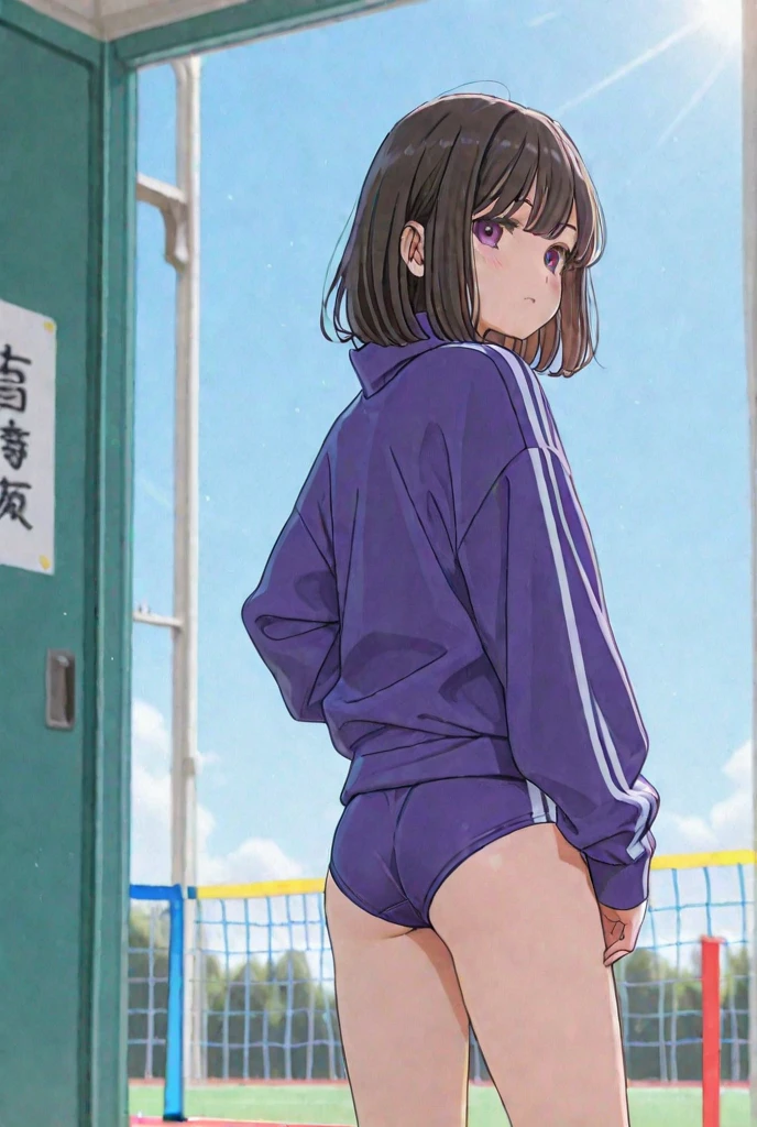On the tennis court,Back view,back、naked,Long scarf,loafers,White loose socks,Hime cut,Long Hair,bag、cel animation,raffed Asian , Surreal school girl, High school girl posing, Surreal school girl, Young and thin gravure idol, Young Sensual Gravure Idol, Asian, so beautiful, Cute school girl, Young and cute gravure idol, A real young gravure idol, beautiful Asian