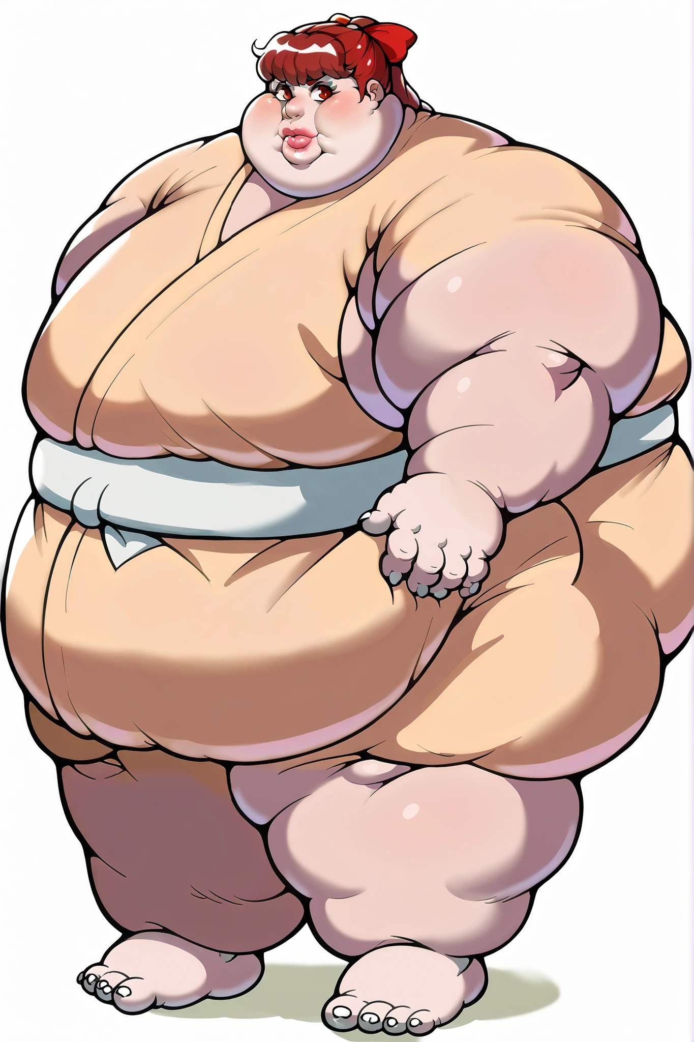 alone,male,chubby,Fat minora,Shirtless, alone, detailed, high resolution,, masterpiece,Excessive obesity,Obesity in the extremities,Lift your feet,correct body proportions,overweight,Shibayama Junpei,人 naked, penis, (hand job) pool, happy, closed eyes, big belly, big boob