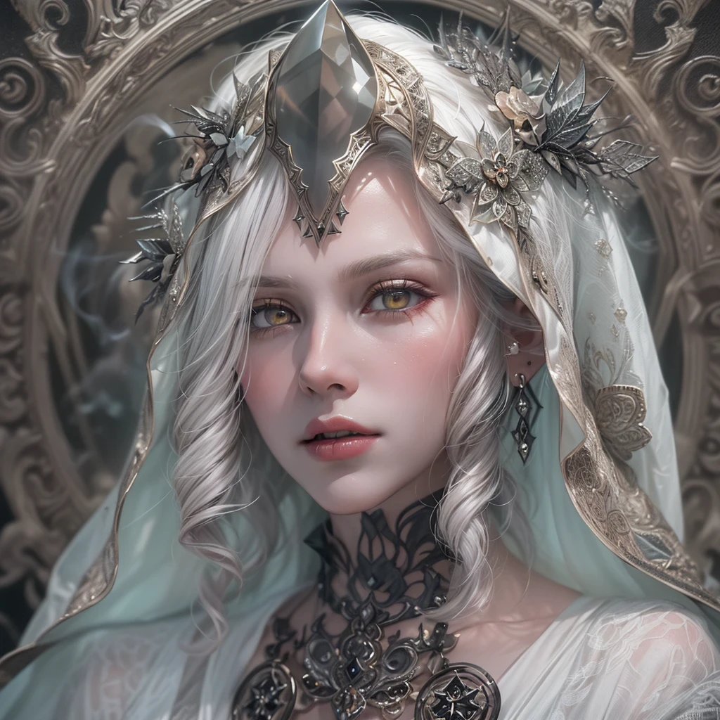 a silver necklace with a letter and a cross on it, fanstasy, by Fan Qi, sci fi necklace, pendant, yan, cyber necklace, inspired by Fan Qi, fan favorite, fanart, stunning!, by Fanny McIan, [[fantasy]], 1024x1024, silver necklace, fantastic, titanium, art deco!!, fai