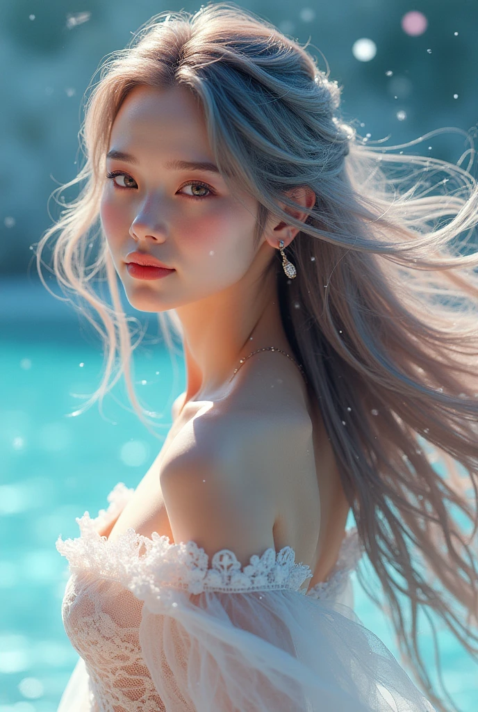 masterpiece,excellent quality,Like a mirror,cinematic experience,Extremely detailed,absurd),8K,wallpaper,(Ray Tracing),Physically Based Rendering,Super Fine,Narrow your focus,rest(1 Japanese、Japanese baby face,cute,Beautiful women),(Star:2.0),(Pretty Face),(beautiful eyes),(Perfect eyes:1.6),(Radiant Skin:1.2),(Feel free to hairstyle),(Random hair color)rest,(Super high leg jumpsuit:2.0),(Large Breasts),(Sexy thighs),(function),(plump),(front:2.0),(whole body:2.0),(look at me),(Detailed hands:2.0),(Beautiful female hands:2.0),(Portrait of a goddess,Cosmic aura,Space,rainbow particles,Diffuse reflection of light),(彼女はゆったりSpaceに浮いている:2.0)