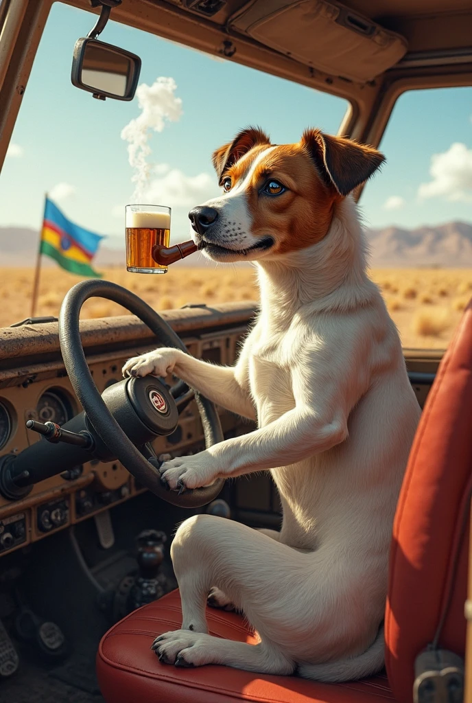 Kurdish woman drinking beer in car nude 